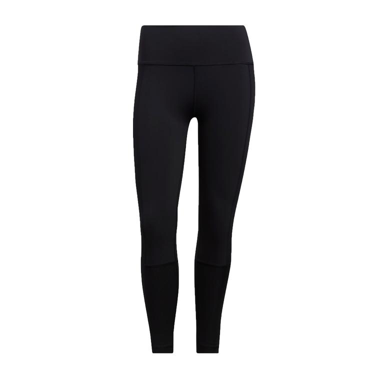 adidas Женские колготки 7/8 с 3 полосками в рубчик, черные, белые GL0578