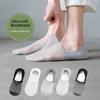 Носки-невидимки для мужчин и женщин, невидимые дышащие носки из ледяного шелка, тонкие нескользящие носки с низким вырезом на плоской подошве, кроссовки-лодочки