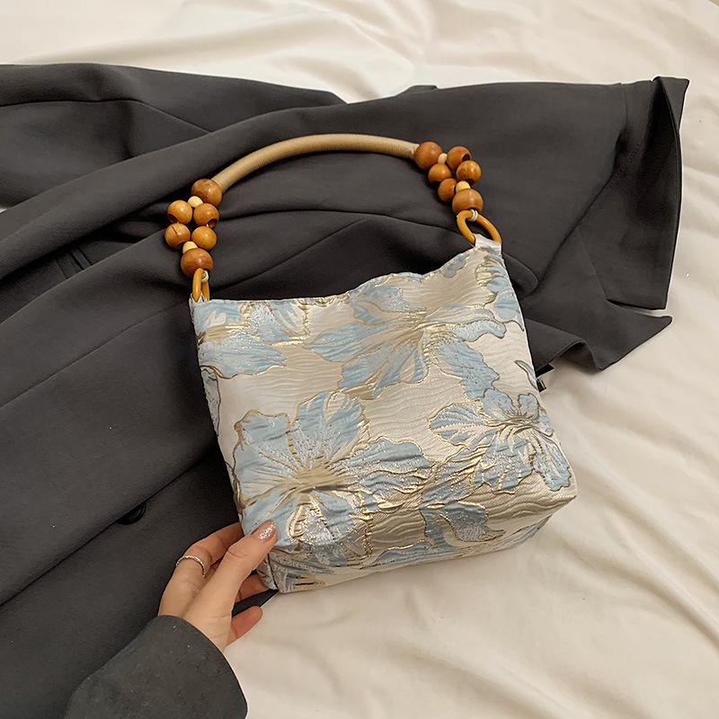 Underarm Bag Tote Bag Women's 2025 New Literary Embroidery Shoulder Bag