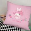 Мультяшная наволочка My Melody Модная квадратная наволочка Спальня Диван Комната Инс Декор Подушка для отдыха 40x40