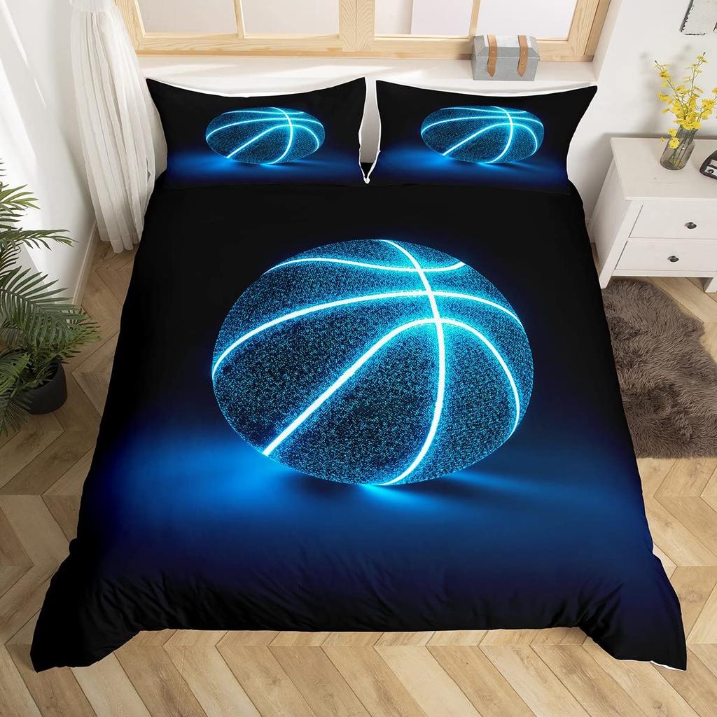 Basketball Duvet Cover Set Sports Theme Bedding Set For Boys Teens Men With Motivated No Failure Pattern Soft Comforter Cover