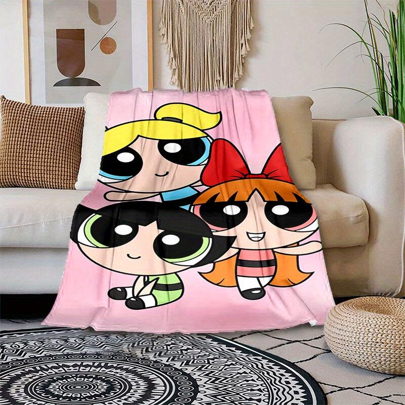 1 плюшевое одеяло Powerpuff — мягкое и удобное для всех сезонов, отличный подарок!A04303m