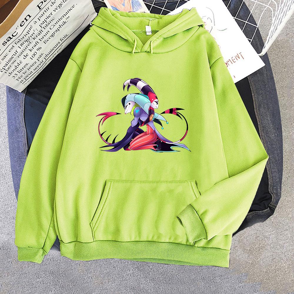 Helluva Boss Anime Print Hoodies Graphic Printing Harajuku Kawaii Sweatshirt With Hooded Cute Clothing Sudaderas Cartoon Hoody