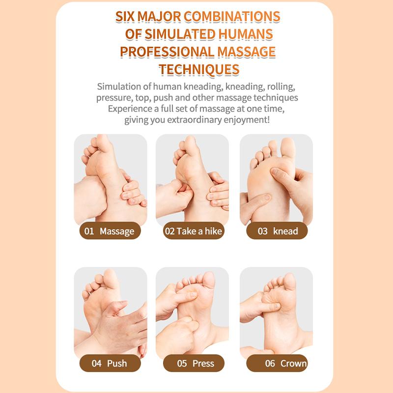 Складная автоматическая гидромассажная ванна для ног с тепловой вибрацией, ванна для ног с красным светом и массажными роликами для расслабления и снятия стресса