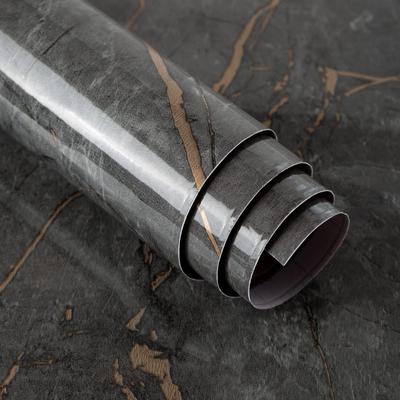 Наклейка на обои Boobest Marble, ширина 80 см, длина 4 м, толстая наклейка на обои, съемная, стильная, скандинавская, темно-серая, листовая, мраморная