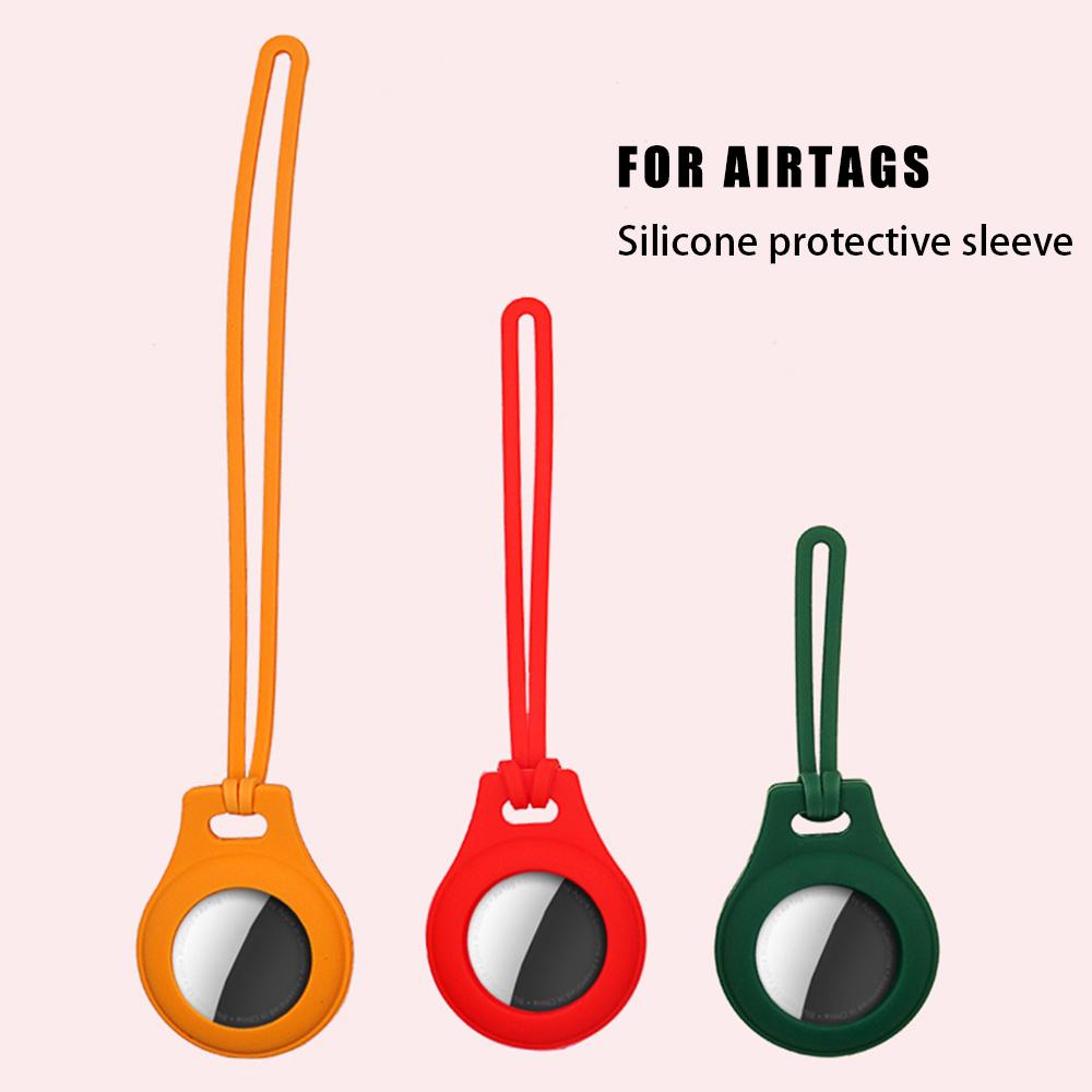 Protection Accessories For Airtags Tracker Protector Anti-fall Strap Protective Case Silicone Cover