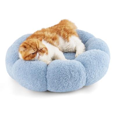 Leure Dog Cat Pet Flower Pet Полностью легко для маленьких домашних животных Зеленая кровать, кровать, зима, пушистая, теплая, моющаяся, противоскользящая, форма, подушка, моющаяся, уход,