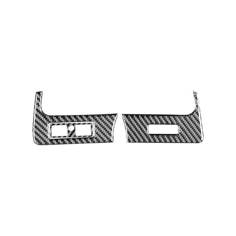 2PCS For Lexus LX 2008-2015 Carbon Fiber Auto trument Panel Left Right Button Knob Cover Frame Decoration Interior Sticker