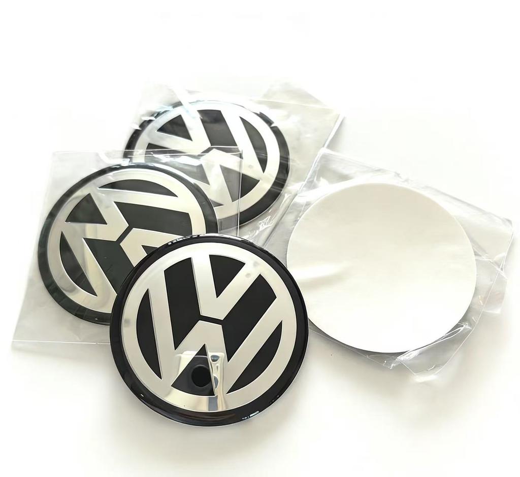 Volkswagen 4pcs 56mm 60mm 65mm Automotive Wheel Hub Center Cover Replacement Parts Suitable for CC Sagitar, Magotan, Jetta Polo ZOPQR1