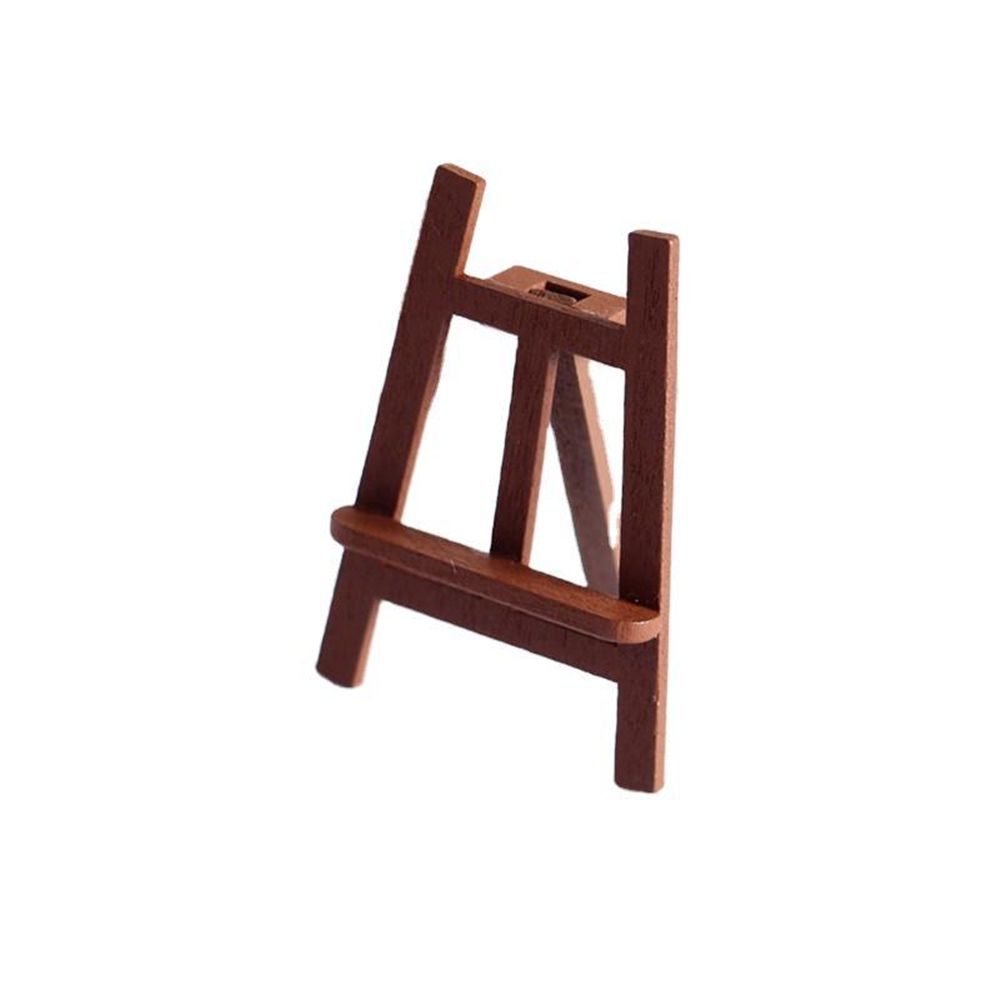 Furniture Wood Painting Easel Small Blackboard Miniature Chalkboard Model Dollhouse Accessories