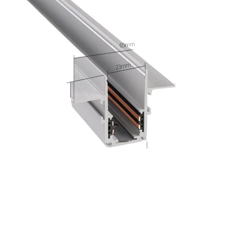 Чисто-белый магнитный трековый светильник для встраиваемого и поверхностного монтажа - LED, Не требует подвесного потолка