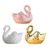 Ceramic Swan Ornament Multi-purpose Hydroponic Plants Succulents Pot Candle Holder Storage Box Desktop Swan Decoration