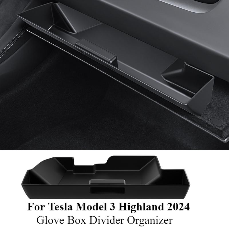 Для Tesla Model 3 Highland 2024 автомобильные аксессуары разделитель перчаточного ящика органайзер разделительные пластины держатель для хранения контейнер перчаточного ящика