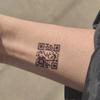4 листа любовь QR-код поддельные татуировки для любителей взрослых запястье боди-арт водостойкая временная татуировка наклейка