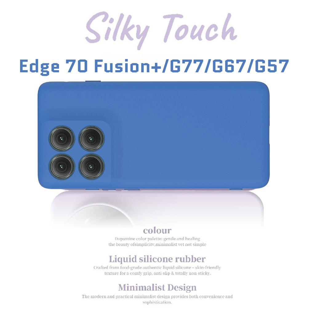 Оригинальный чехол из жидкого силикона для Motorola Signature Edge 70 Ultra Fusion+ 60 50 Pro G87/77/67/57 G66Y/J Power Skin Флисовый чехол