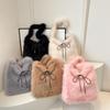 Plush Shoulder Bag Women's Large-capacity New Autumn and Winter Solid Color Texture Casual Simple Plush Bag Underarm Bag