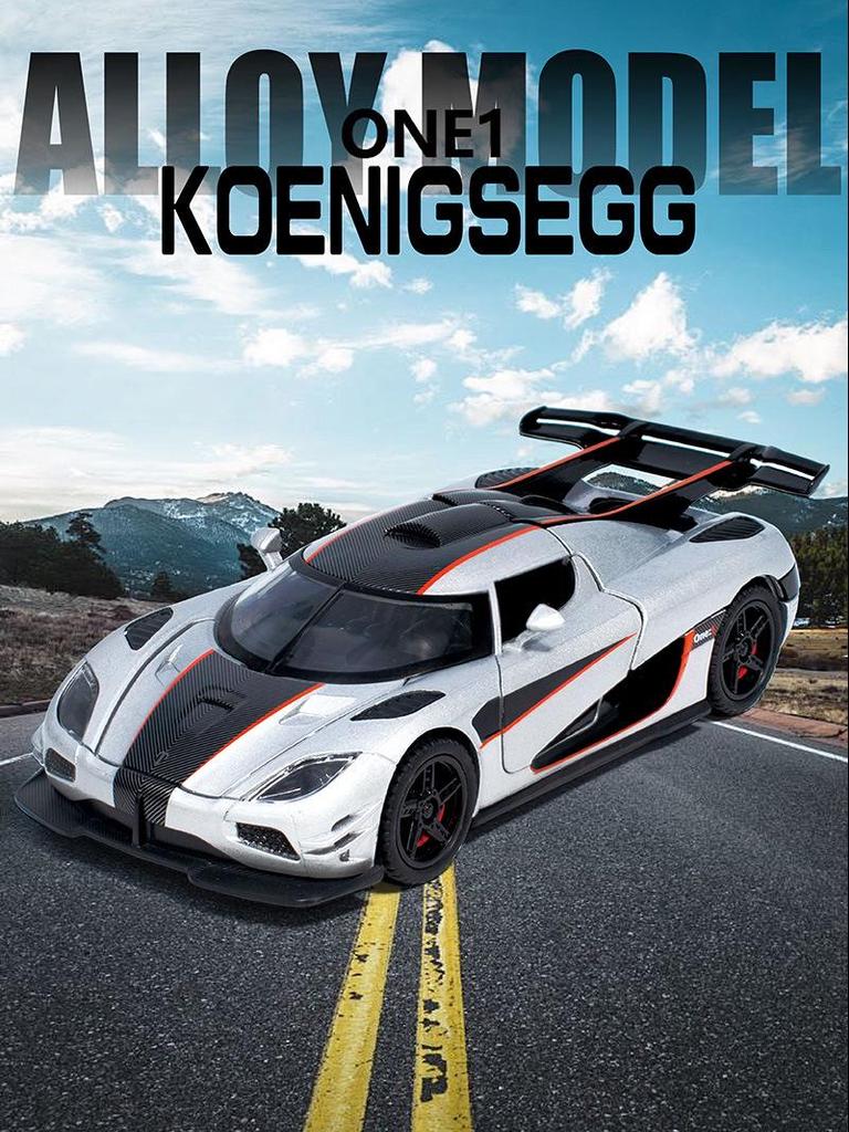 Синао 1:32 Модель спортивного автомобиля Koenigsegg - распашная дверь, звук и свет, инерционный механизм, игрушка из сплава