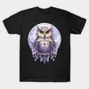 Мужская черная футболка с принтом Магическая сова 5 Печать на термотрансферной бумаге без вырезки Хлопковая футболка