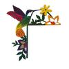 Hand Painted Door Corner Decoration Hummingbird Flower Leaves Starfish Silhouette Door Frame Sign Front Door Topper Sitter Wall Art Ornament