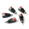 2 Pieces Speaker Wire A/V Cable To Audio Male RCA Connector Adapter Jack Press Plug Speakers