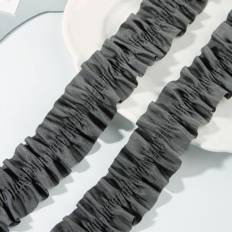 Bilateral Curly Edge Ruffled Lace Ribbon for DIY Hair Accessories, Clothing, Curtains, and Packaging