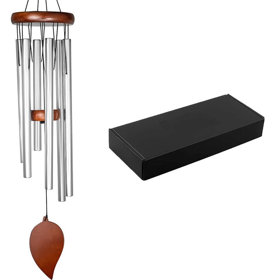 New Metal Windchime Aluminum Windbell Wind Chimes 6 Rods Chimes Home Decoration Craft Outdoor Garden Patio Notes Zen Meditation