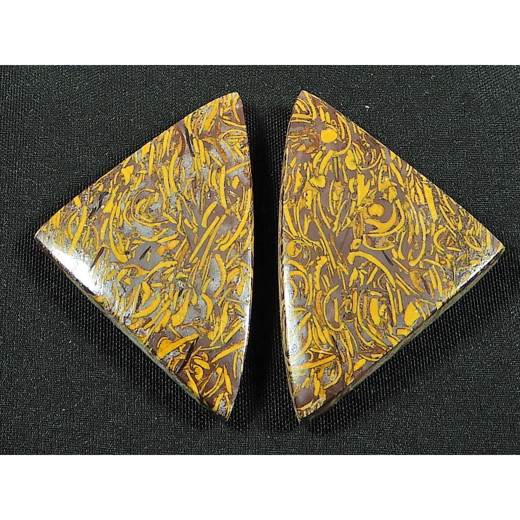 13X35X03 ММ Мариам Яшма Необычная Форма Парные Серьги Свободный Драгоценный Камень SK-4687