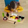 Sushi Food Play Learning Toy Pretend Kitchen Toys Interactive Wooden Playset for Ages 3+