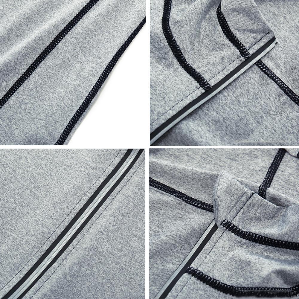 Спортивная одежда, мужские костюмы для фитнеса, дышащая одежда, спортивные колготки с длинными рукавами для бега, большие размеры M-XXXL