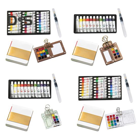 Набор палитр для акварели, мини-карманный набор для рисования, компактная доска для рисования с 8/15 цветами, портативный набор для смешивания цветов
