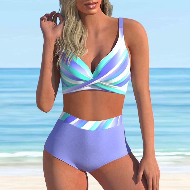 Женский купальник с бретелями, черный бикини с блестящим принтом в горошек, купальник-танкини