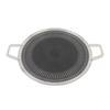 Korean Grill Pan Stainless Steel Nonstick Double Handle Round BBQ Griddle for Induction Cooktop