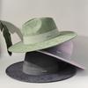New Big Wide Brim Fedora Hats For Women Men Western Suede Hat Large Felt Panama Hat Rancher Hat Chapeau Femme Luxe
