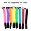 16 шт. держатели для удочек крепежный кабель регулируемые ремни для удочек с крючками и петлями