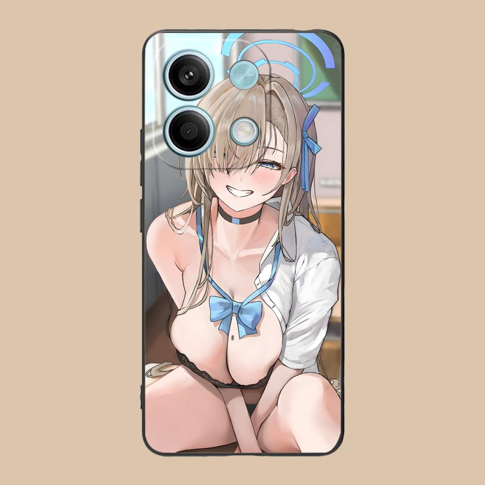 Blue Archive Asuna Mobile Phone Case for POCO F6 F5 F4 F3 F2 Pro GT C40 Colour Printing Protective Pretty Cover Smartphone