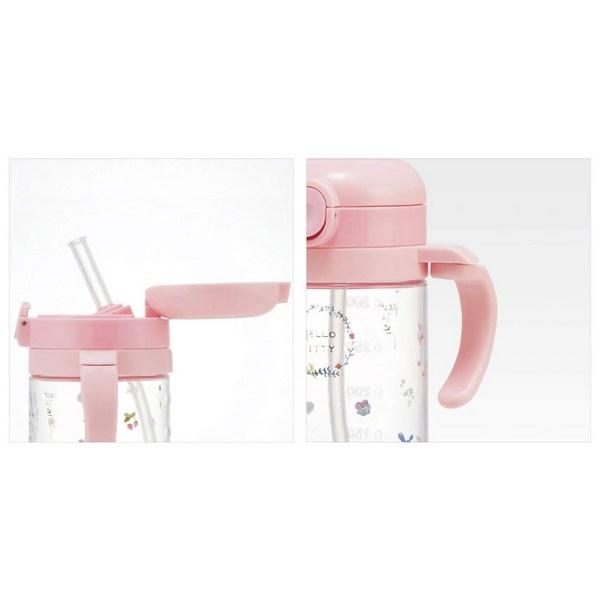 Соломенная бутылка для воды Skater, двуручная, в одно касание, 370 мл KSHW2N, Hello Kitty, 1 шт.
