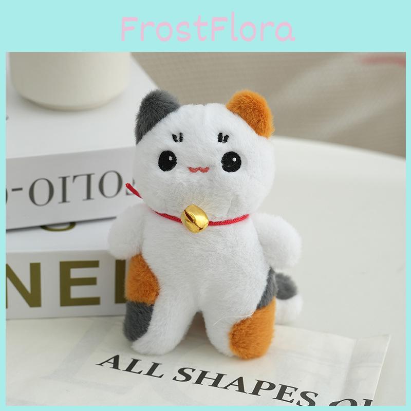 Adorable Plush Cat Keychain With Bell Cute Japanese Style Bag Charm Soft Toy