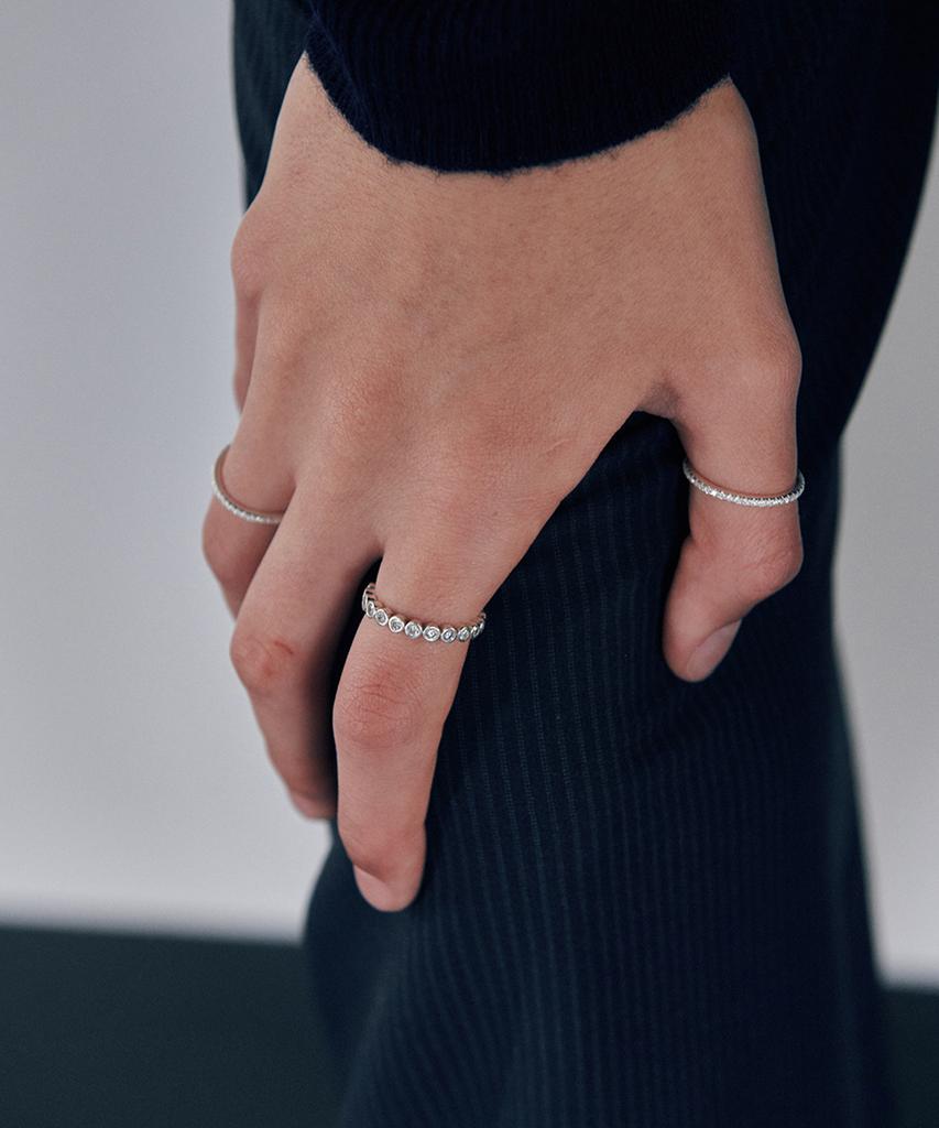 Verte [Серебро 925 пробы] Cinq.Silver.232 / Толстое Круглое Кольцо-Капля