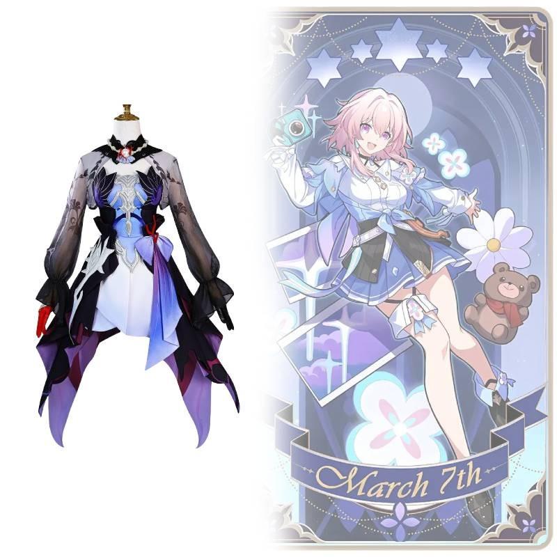 Star Rail Honkai Girl Косплей Костюм Полиэстер Ткань Аксессуары Веера Аниме