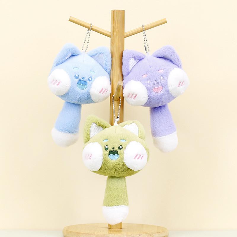 Adorable Long Tail Plush Cat Keychain Soft And Cuddly Short Plush Stuffed Toy