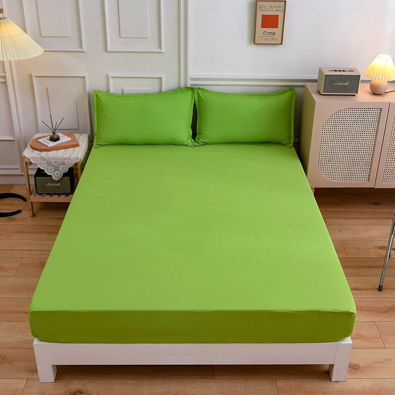 Solid Color Simple Sanded Bedspread Hat Pillowcase Set Single Double Sizes for Home Available for Cross-Border Amazon