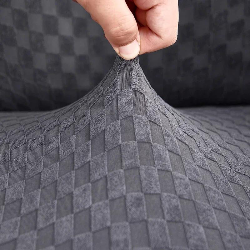 Solid Color Gaming Chair Cover Stretch Jacquard Office Seat Slipcover Anti-dust Four Season Universal Chair Case for Study Home