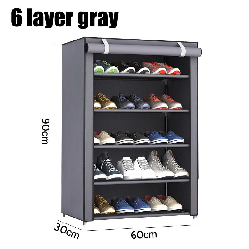 Хранение обуви, 3/4/5/6-слойная полка для обуви, легко собранная полка для обуви, шкаф, органайзер для обуви, подставка-держатель, домашняя коробка для обуви