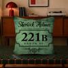 Literary Sherlock Holmes  Decorative Polyester Throw Pillow Cover Square Suitable for Home Office Coffee Shop Decor