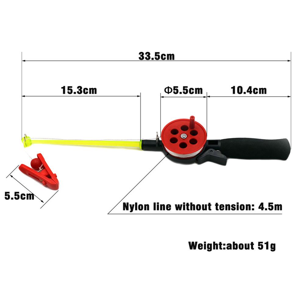 Kids Ice Fishing Rod Plastic Fishing Pole Portable Lightweight Fishing Poles With Fishing Line For Boys Girls 33cm / 12.99 In