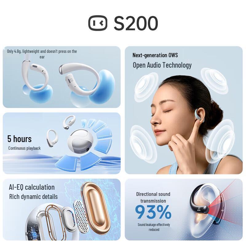 Xiaodu S200 Smart Open-Ear Bluetooth Sports Earphones