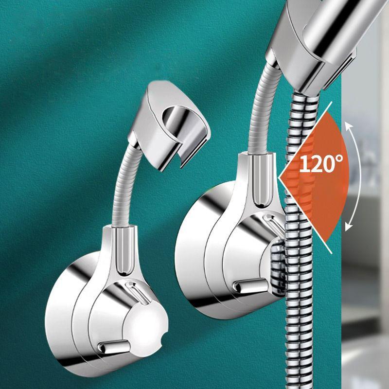 Держатель для душа на присоске Регулируемый держатель насадки для душа Ручной держатель с насадкой Без ударов Многоугольный поворотный кронштейн для душа