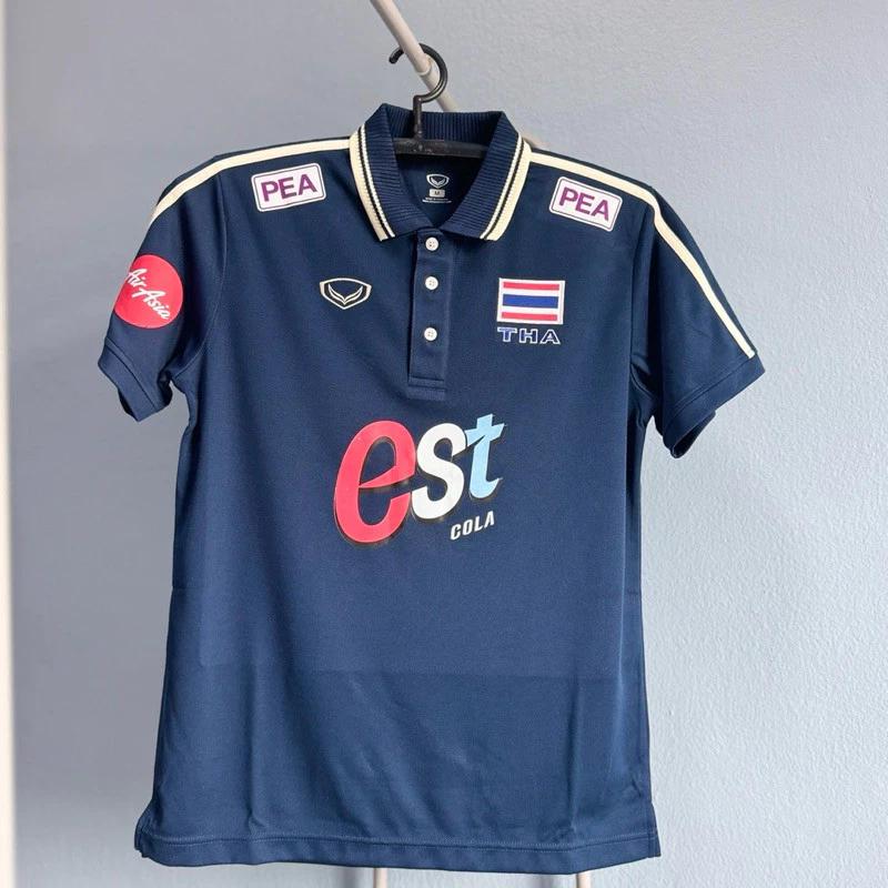 ТАИЛАНД Национальная волейбольная мужская женская сборная 2024 года по волейболу Джерси ЧИР Фан-принт Быстросохнущая рубашка-поло с коротким рукавом Униформа Флаг Логотип Спорт