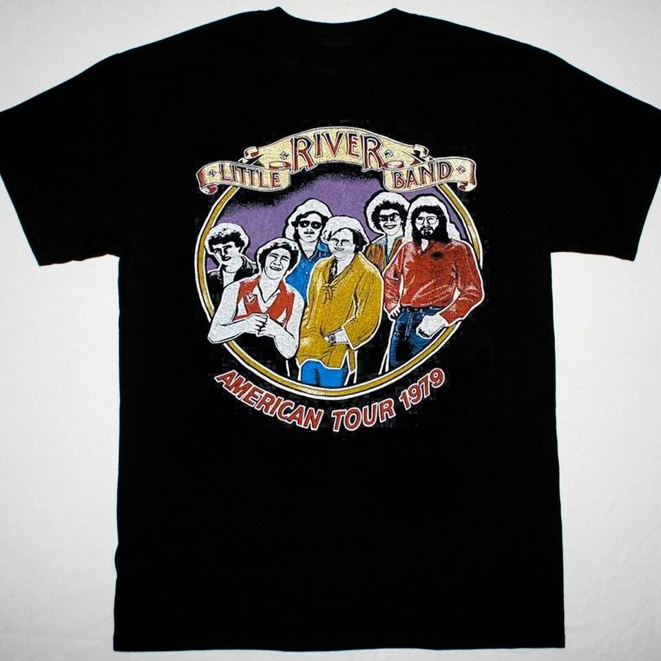 Ретро Американский Тур 1979 Футболка Little River Band Черная Унисекс UU185