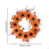 Fall Wreath Sunflower Large Artificial Wall Decor Welcoming Accent for Christmas Party